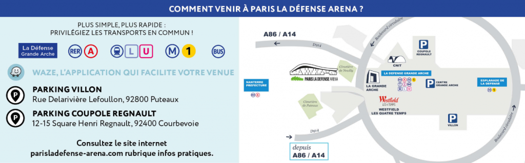 Plan Accès Paris La Défense Arena