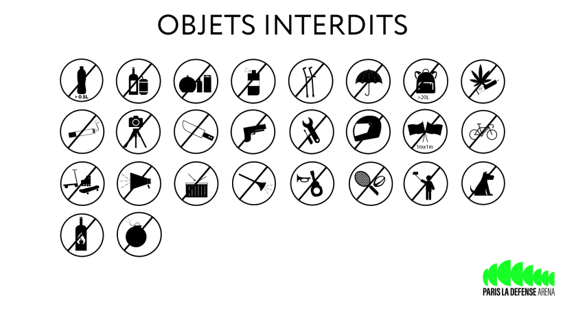 Liste des objets interdits 