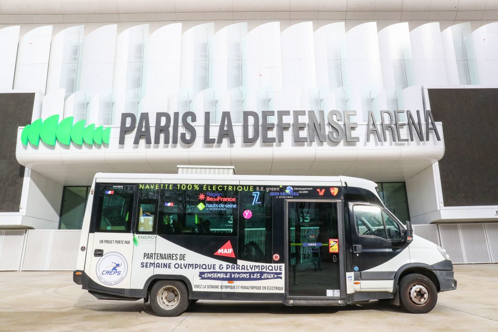 Paris La Défense Arena, futur site olympique pour Paris 2024. 