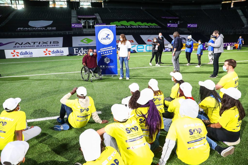 Les jeunes de Nanterre en visite à Paris La Défense Arena pour la semaine olympique et paralympique