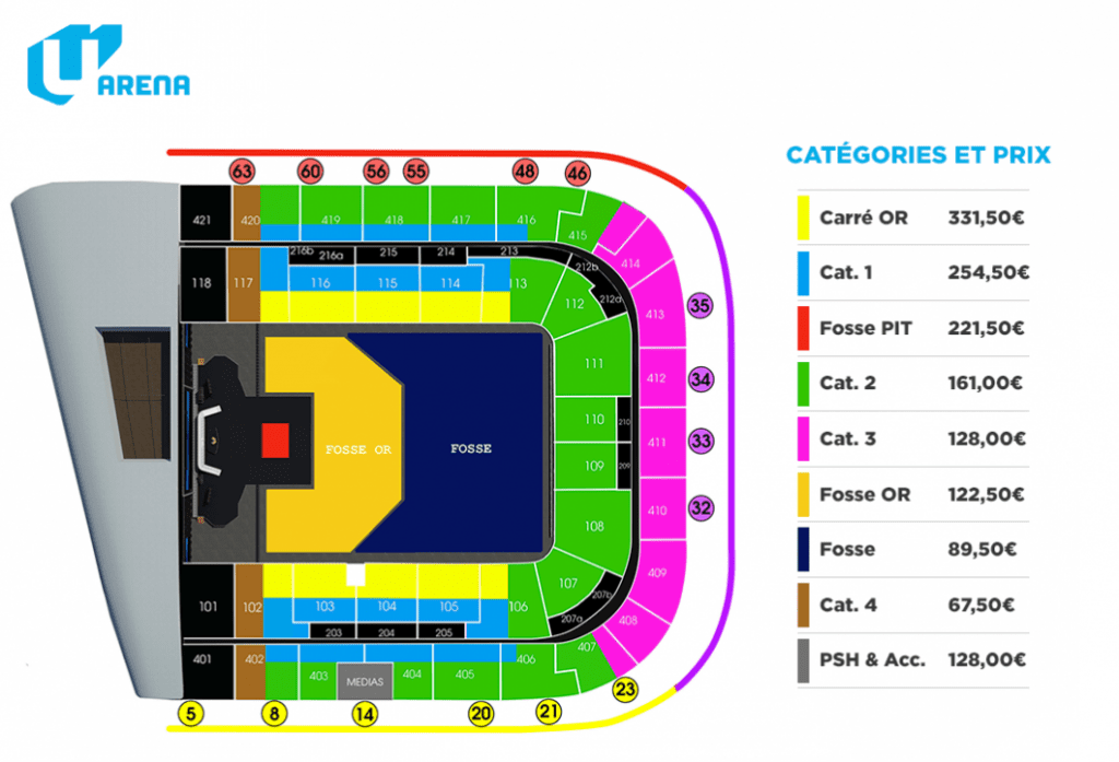 Paris La Defense Arena Seating Chart