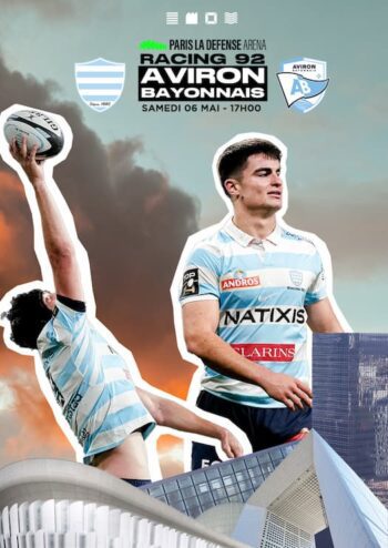 affiche racing 92 bayonne 2023