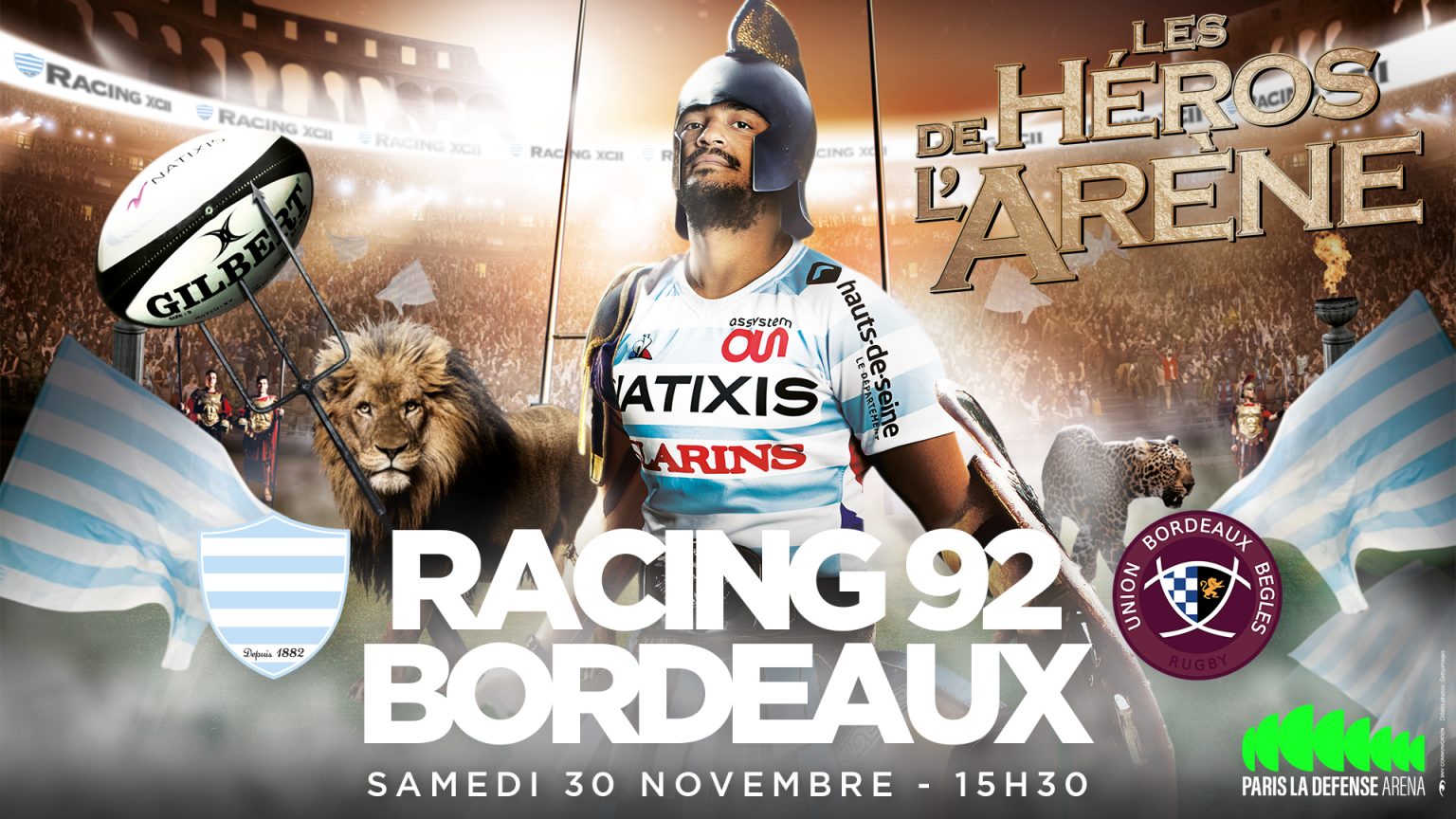 Racing 92 Lyon Présentation du LOU Paris La Défense Arena