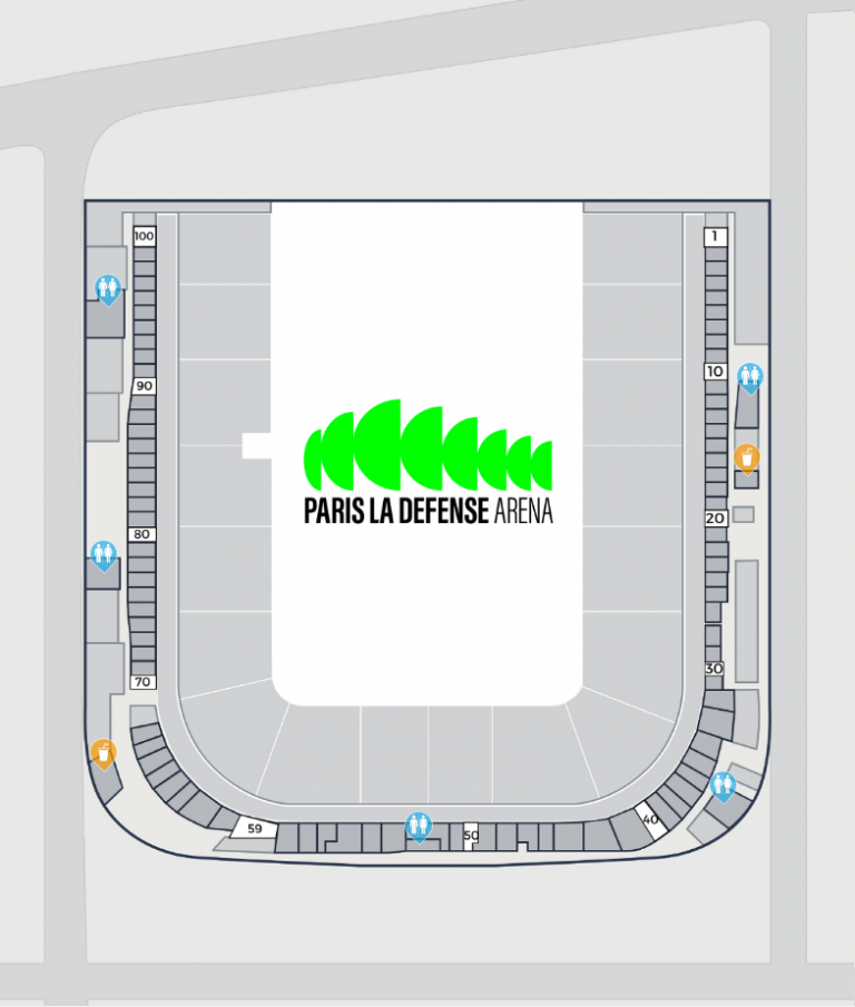 Plan de salle Trouver votre place à Paris La Défense Arena
