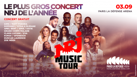 Affiche NRJ Music Tour à Paris La Défense Arena