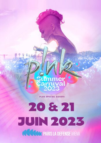 affiche concert pink paris la défense arena