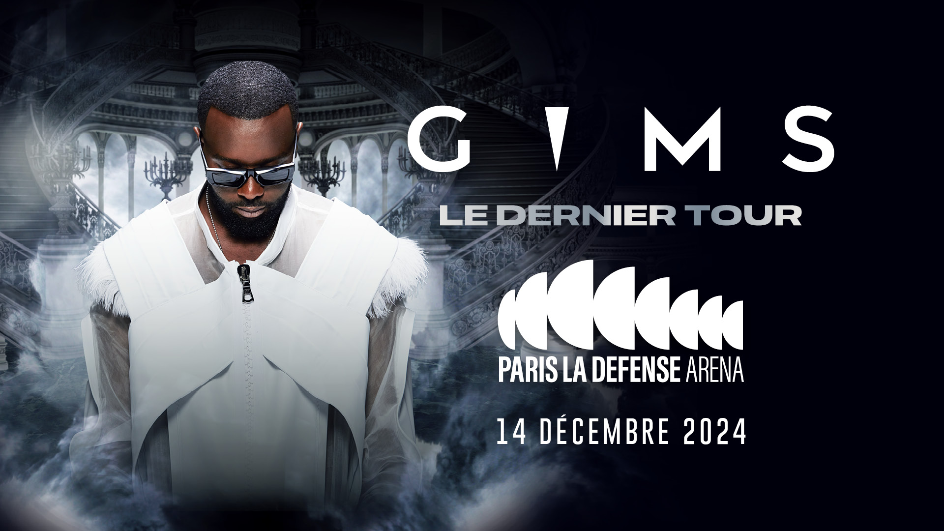 Affiche du concert de GIMS le GIMS le 14 décembre 2024 à Paris La Défense Arena