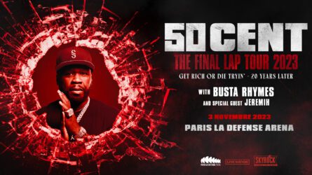 Affiche du concert de 50cent le 3 novembre 2023 à Paris La Défense Arena