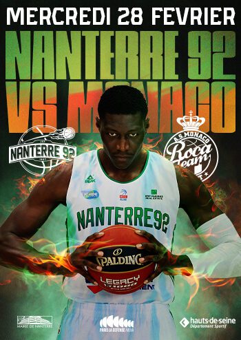 affiche du match Nanterre 92 As Monaco