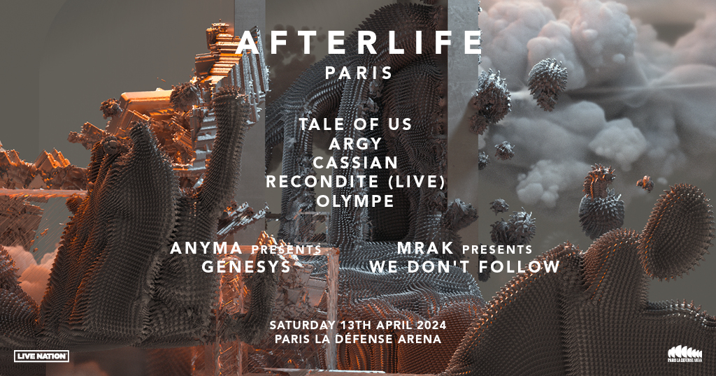 affiche de l'événement afterlife à paris la defense arena