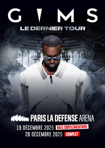 Affiche du concert de GIMS le 19 & 20 décembre 2025 à Paris La Défense Arena