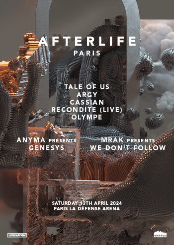 Affiche Afterlife le 13 avril 2024 à Paris La Défense Arena