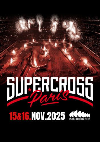 Affiche du Supercross de Paris les 15 et 16 novembre 2025 à Paris La Défense Arena