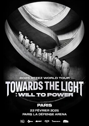 Affiche du concert d'Ateez le 22 février 2025 à Paris La Défense Arena