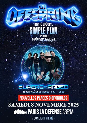 Affiche du concert de The Offspring le 8 novembre à Paris La Défense Arena