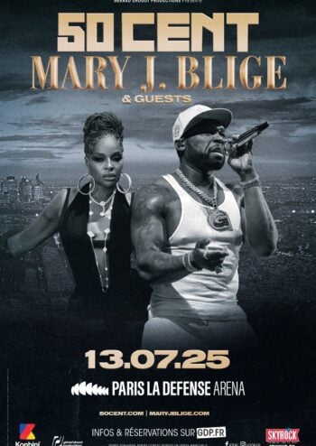 Affiche du concert de 50cent et Mary J. Blige le 13 juilet 2025 à Paris La Défense Arena