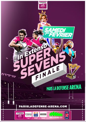 Affiche de la finale du Supersevens le samedi 1er février 2025