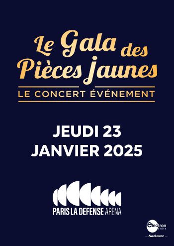 Affiche du Gala des Pièces Jaunes le 23 janvier 2025 à Paris La Défense Arena