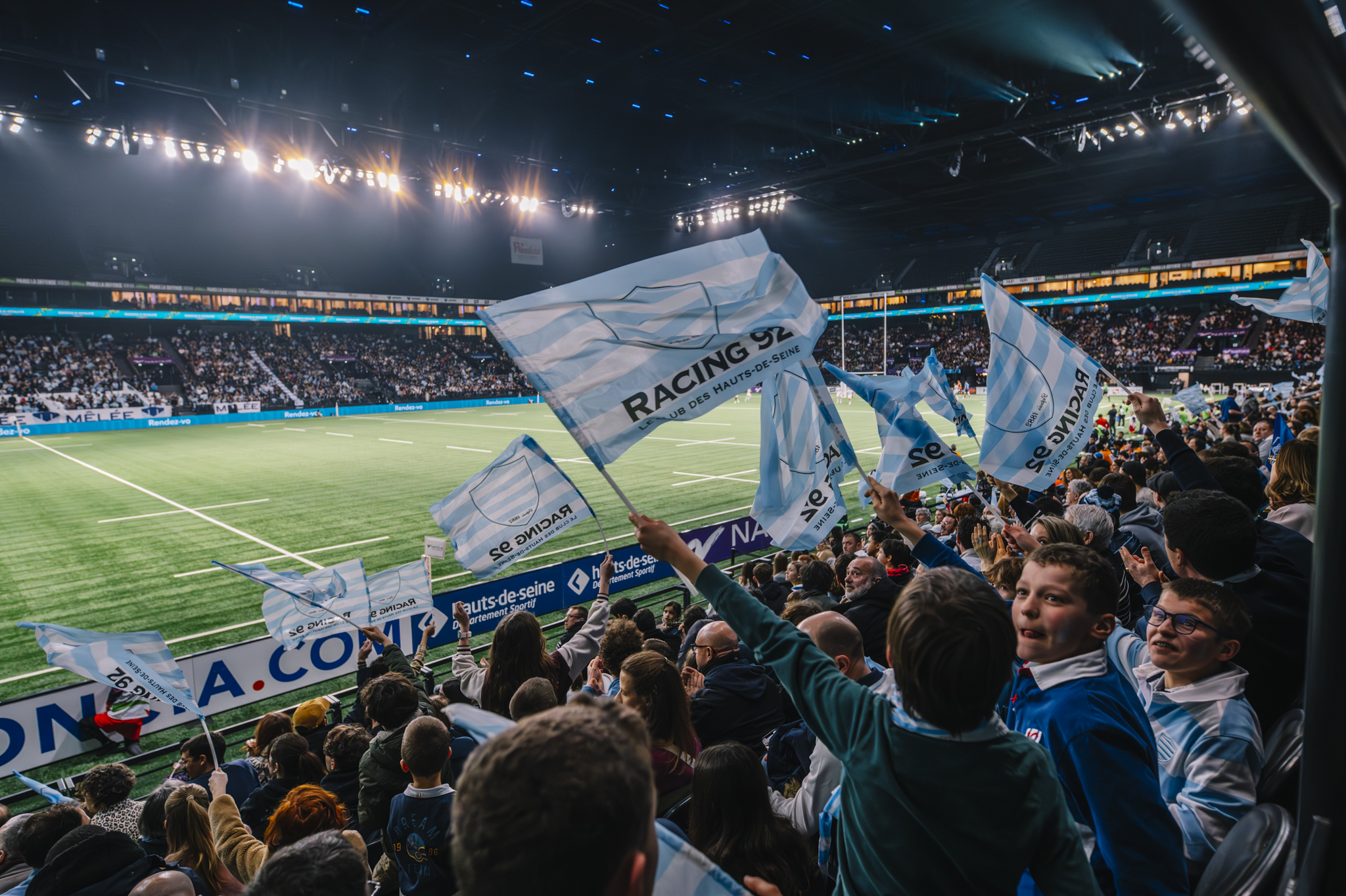 Photo du public match Racing 92 à Paris La Défense Arena