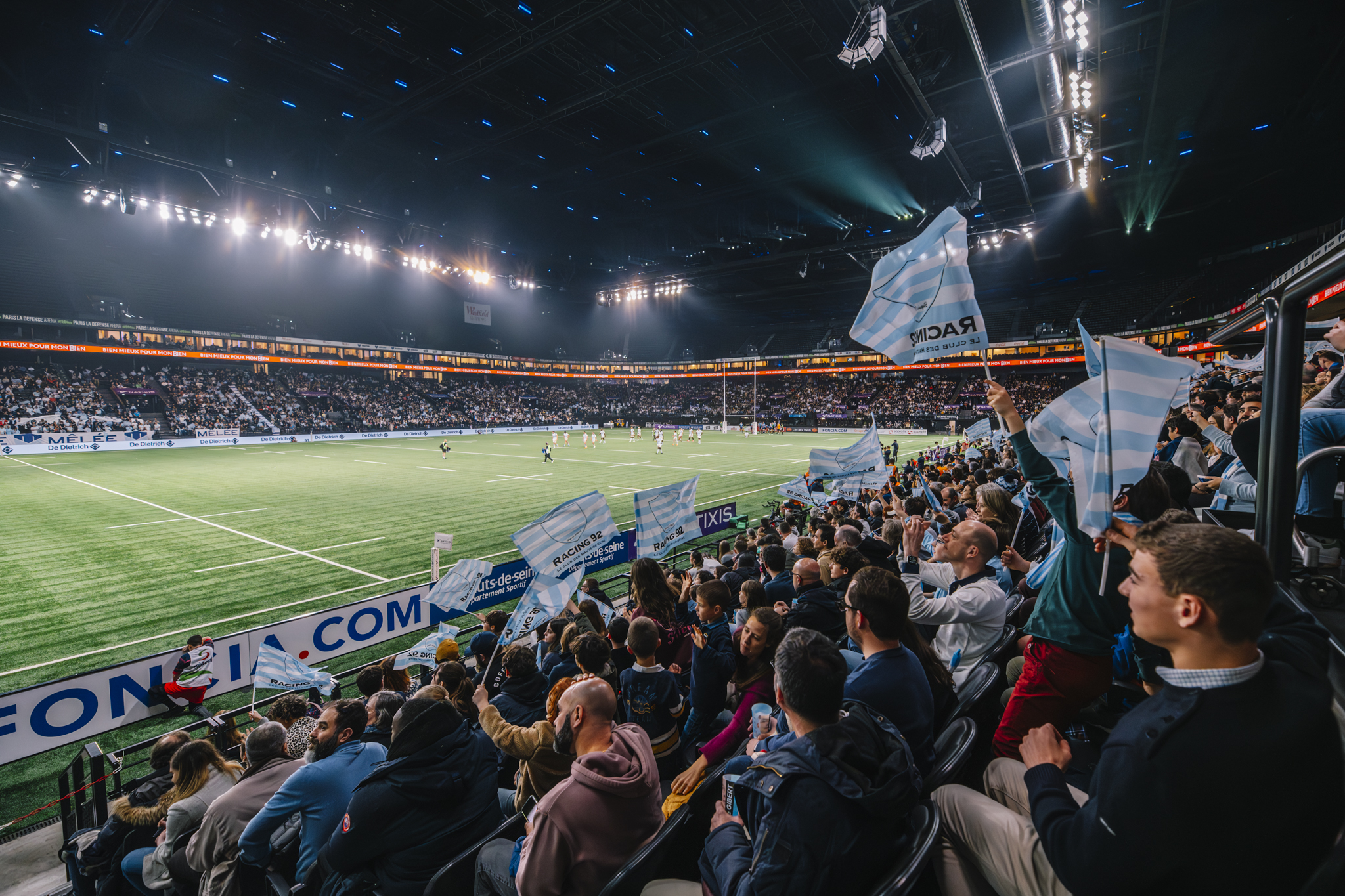 Photo du public match Racing 92 à Paris La Défense Arena
