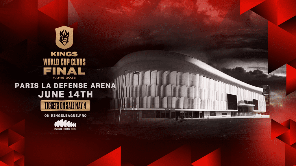 Affiche horizontale avec les informations pour la Kings World Cup Clubs Final Paris 2025 Paris La Défense Arena