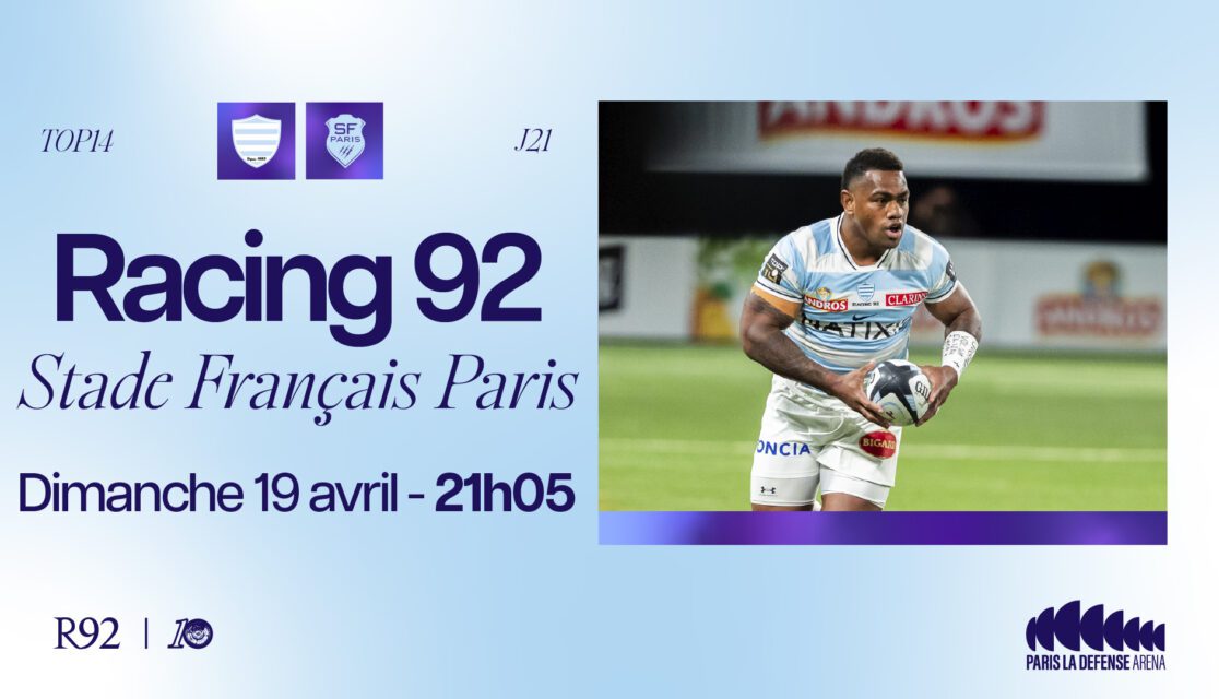 Affiche match Racing 92 contre le Stade français